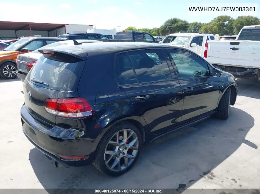 WVWHD7AJ7EW003361 2014 Volkswagen Gti Driver's Edition