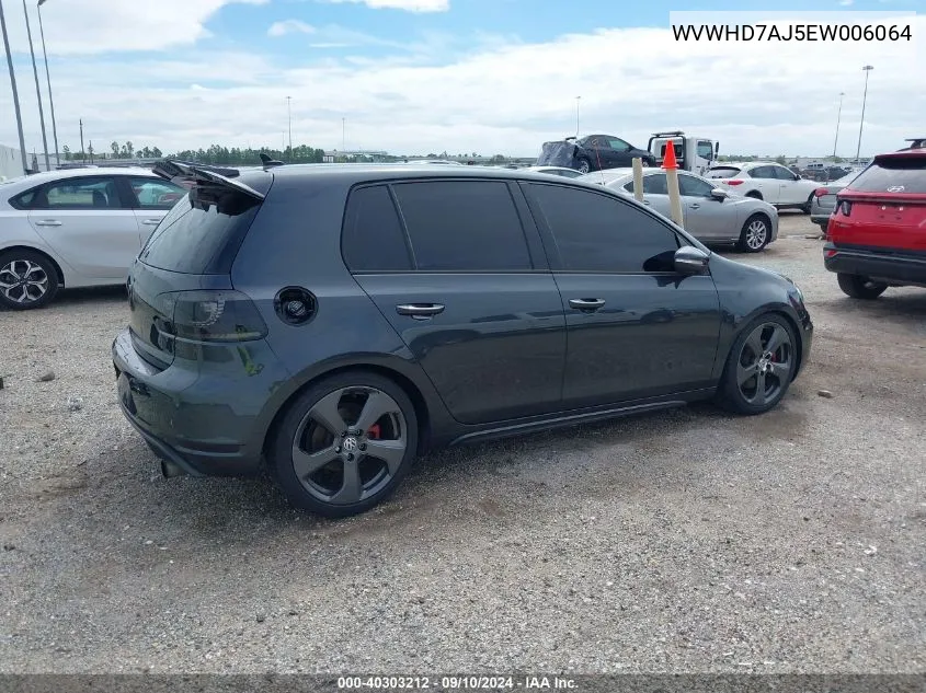 WVWHD7AJ5EW006064 2014 Volkswagen Gti Wolfsburg Edition