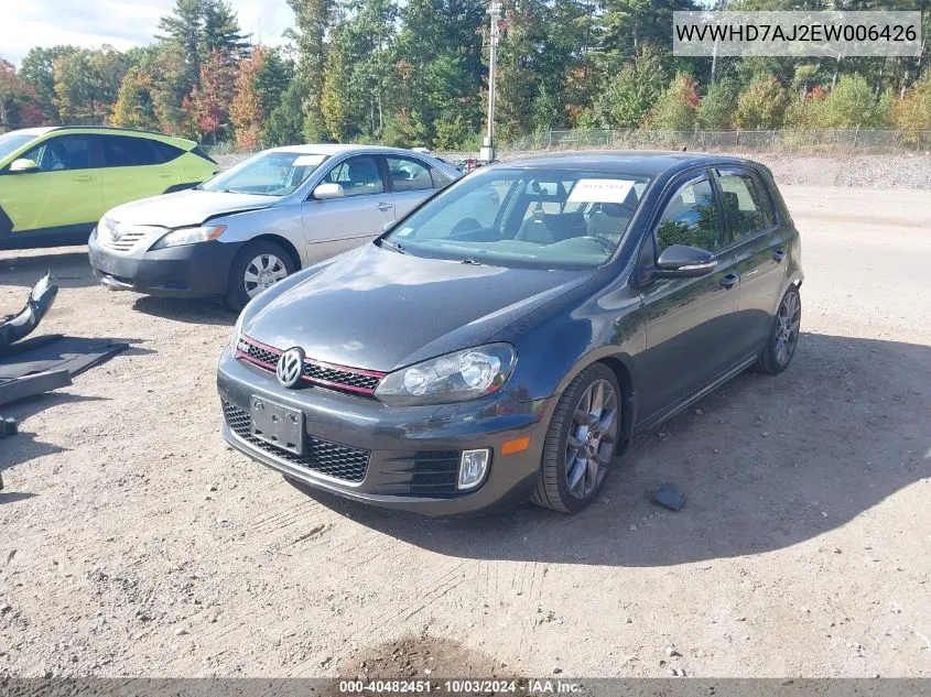 WVWHD7AJ2EW006426 2014 Volkswagen Gti Wolfsburg Edition