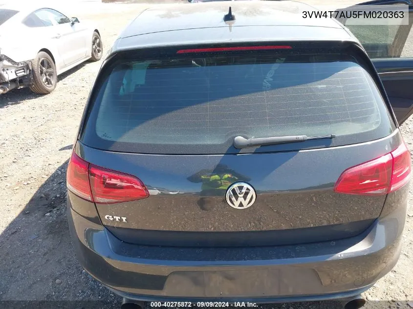 3VW4T7AU5FM020363 2015 Volkswagen Gti