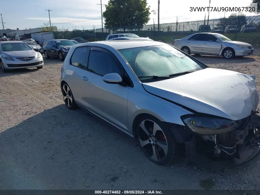 3VWYT7AU9GM067320 2016 Volkswagen Gti S/Se