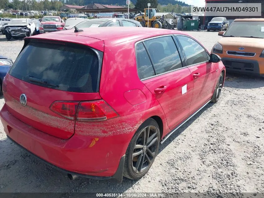 3VW447AU7HM049301 2017 Volkswagen Gti S/Se/Autobahn