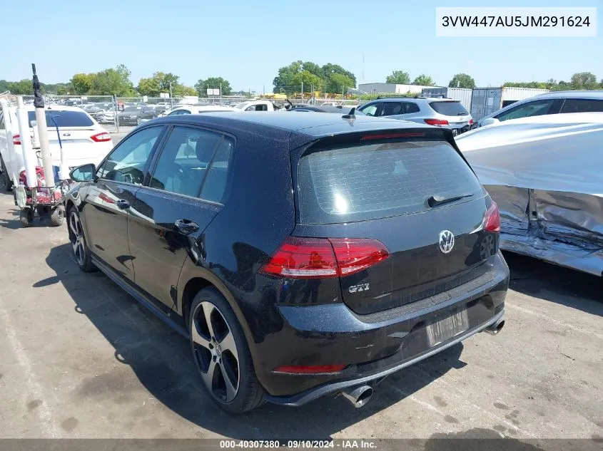 3VW447AU5JM291624 2018 Volkswagen Gti S/Se/Autobahn