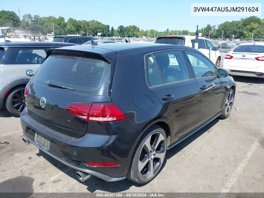 3VW447AU5JM291624 2018 Volkswagen Gti S/Se/Autobahn