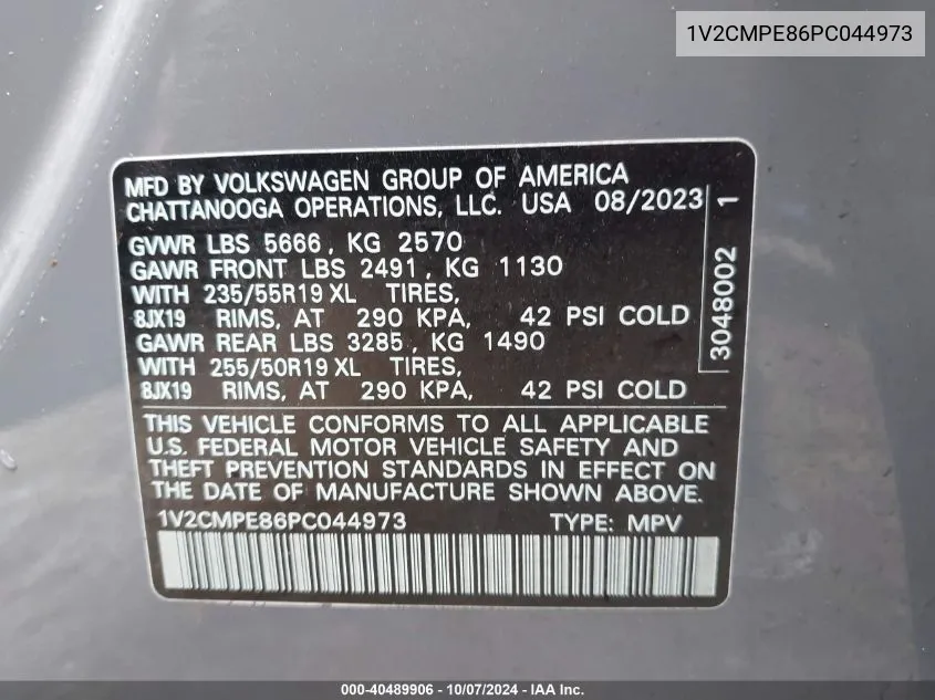 1V2CMPE86PC044973 2023 Volkswagen Id.4 Pro