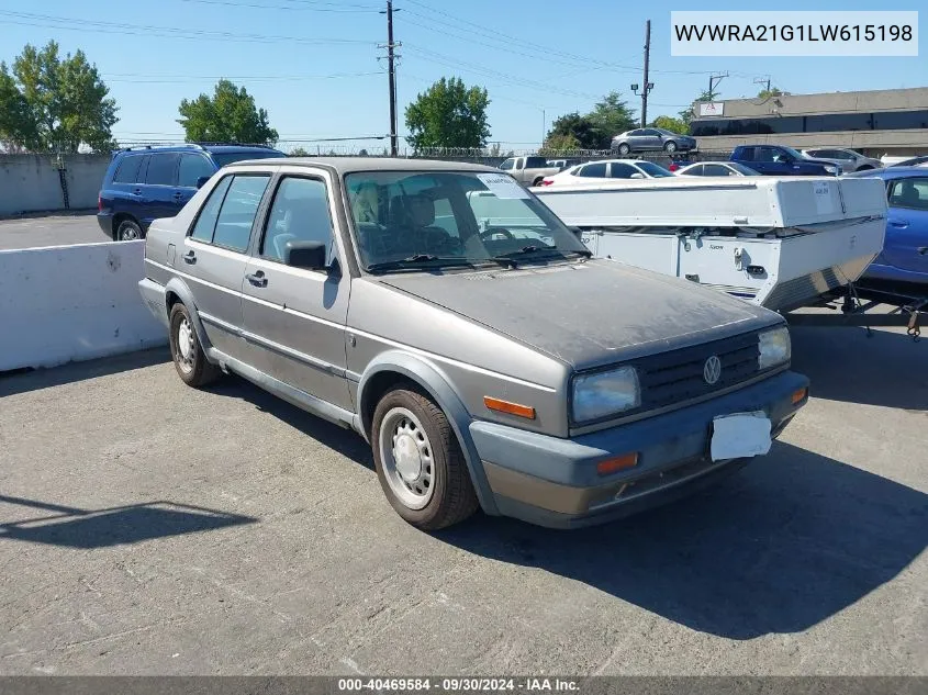 1990 Volkswagen Jetta Gl VIN: WVWRA21G1LW615198 Lot: 40469584