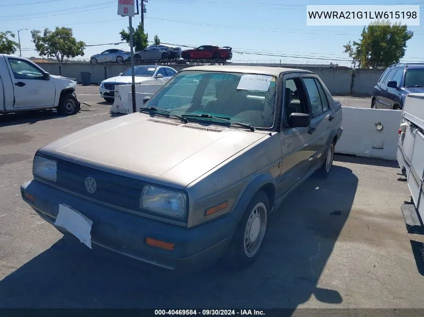 1990 Volkswagen Jetta Gl VIN: WVWRA21G1LW615198 Lot: 40469584