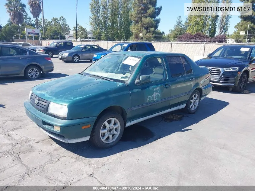 1995 Volkswagen Jetta Iii Gls VIN: 3VWSB81H0SM016167 Lot: 40470447