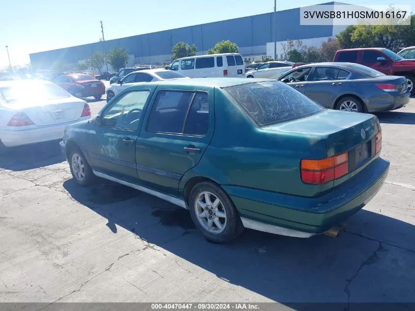 1995 Volkswagen Jetta Iii Gls VIN: 3VWSB81H0SM016167 Lot: 40470447