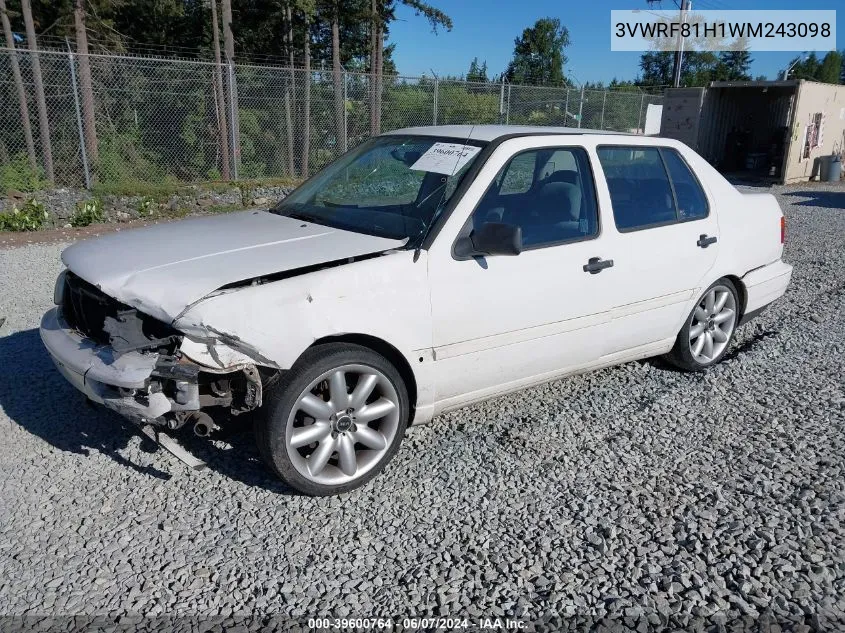 3VWRF81H1WM243098 1998 Volkswagen Jetta Tdi