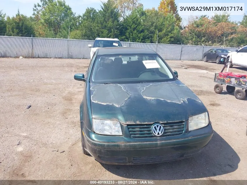 3VWSA29M1XM017174 1999 Volkswagen Jetta Gls