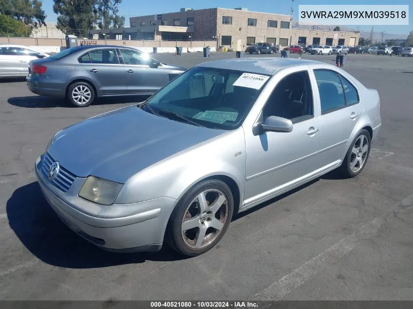 1999 Volkswagen Jetta Gl VIN: 3VWRA29M9XM039518 Lot: 40521080