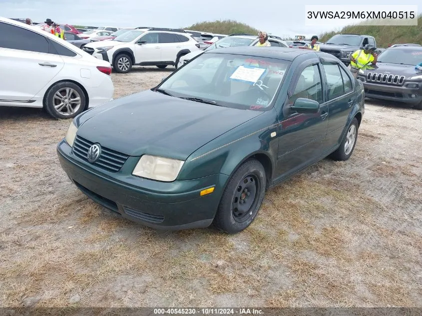 1999 Volkswagen Jetta Gls VIN: 3VWSA29M6XM040515 Lot: 40545230