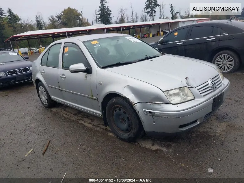 2000 Volkswagen Jetta VIN: ALLISONCMCKAY Lot: 40514152