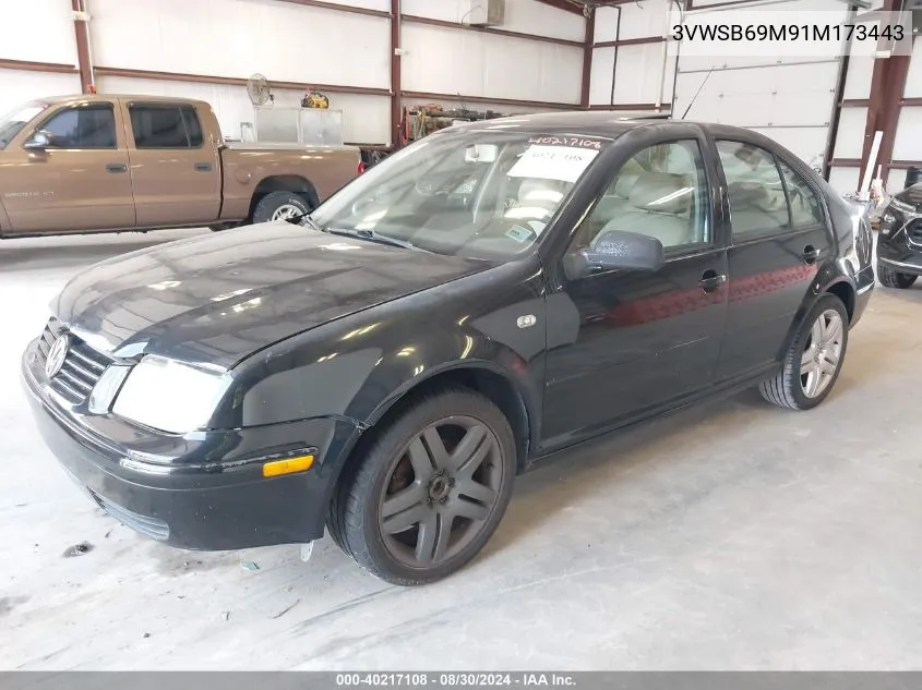 2001 Volkswagen Jetta Gls VIN: 3VWSB69M91M173443 Lot: 40217108