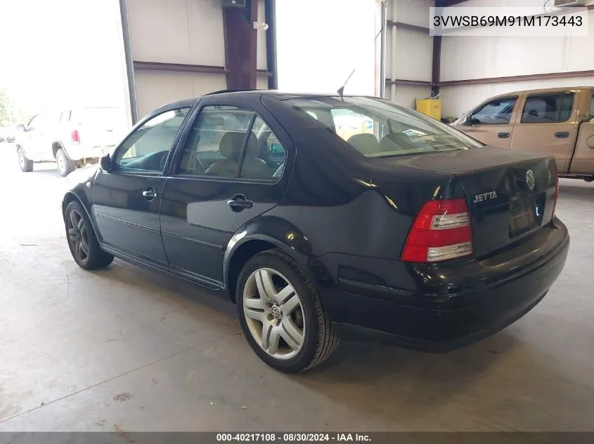 3VWSB69M91M173443 2001 Volkswagen Jetta Gls