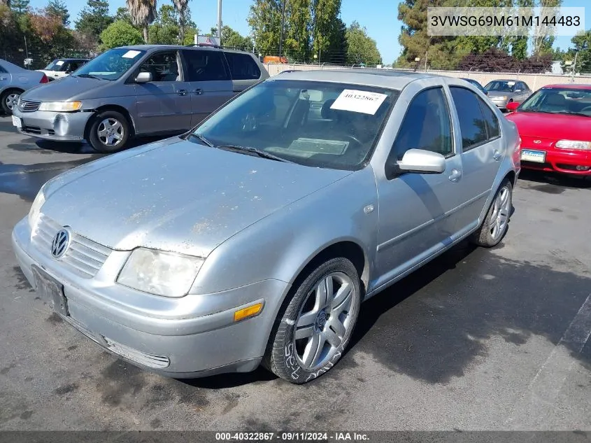 2001 Volkswagen Jetta Gls Vr6 VIN: 3VWSG69M61M144483 Lot: 40322867