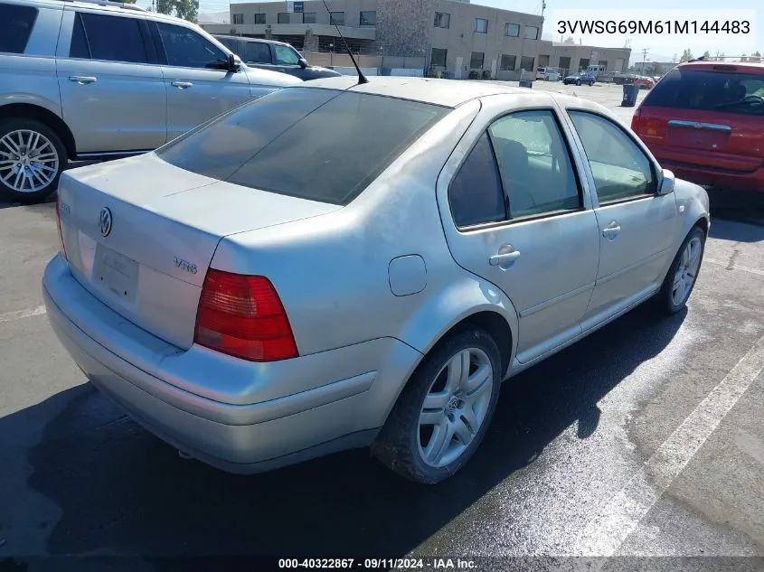 2001 Volkswagen Jetta Gls Vr6 VIN: 3VWSG69M61M144483 Lot: 40322867