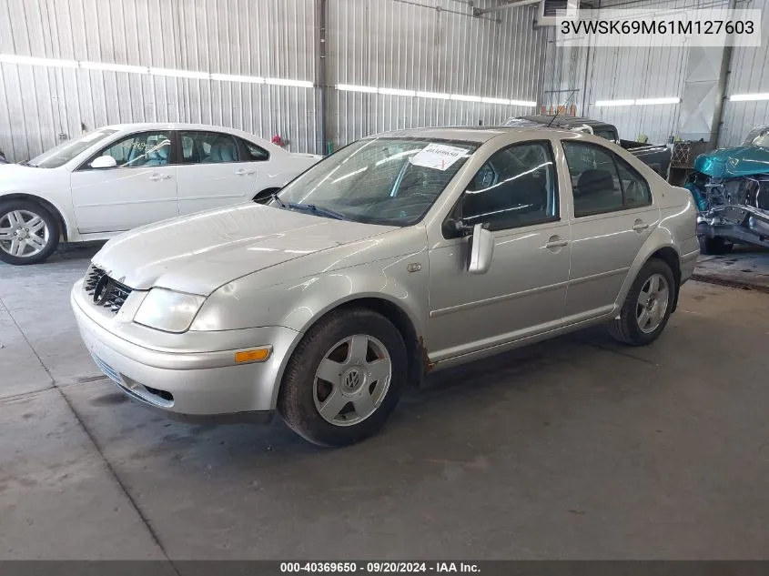 2001 Volkswagen Jetta Gls VIN: 3VWSK69M61M127603 Lot: 40369650