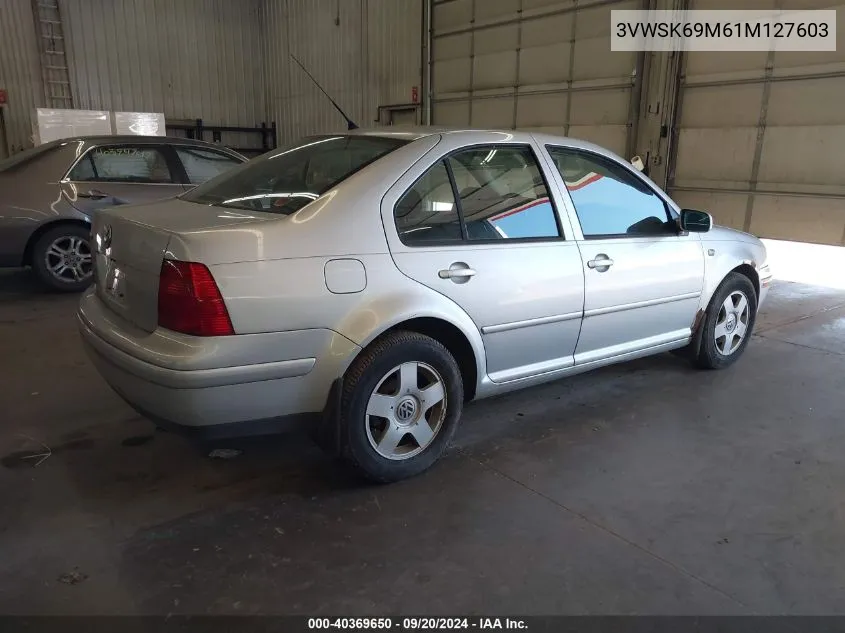 2001 Volkswagen Jetta Gls VIN: 3VWSK69M61M127603 Lot: 40369650