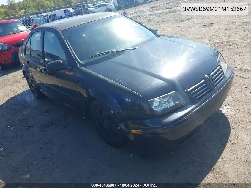 3VWSD69M01M152667 2001 Volkswagen Jetta Gls 1.8L Turbo