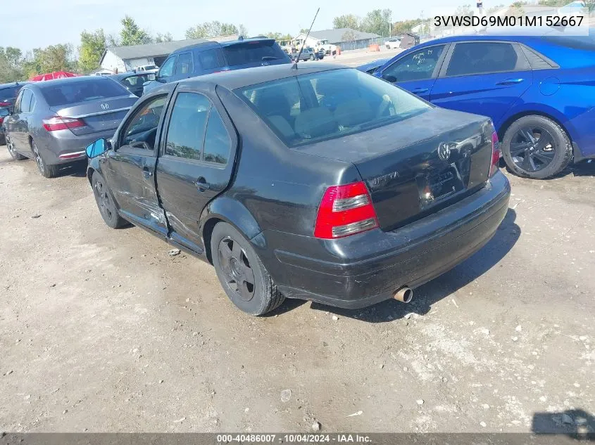 3VWSD69M01M152667 2001 Volkswagen Jetta Gls 1.8L Turbo