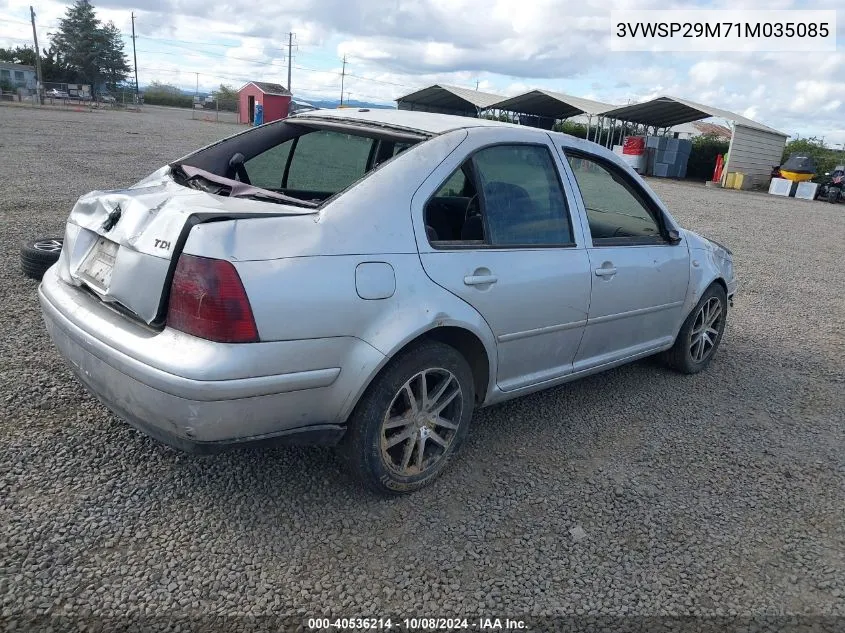 3VWSP29M71M035085 2001 Volkswagen Jetta Gls Tdi