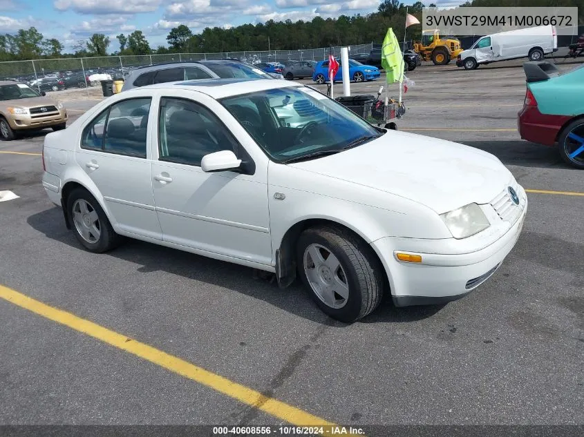 2001 Volkswagen Jetta Gls VIN: 3VWST29M41M006672 Lot: 40608556