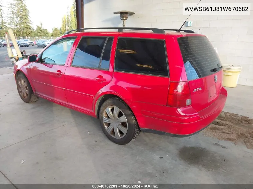 WVWSB61J81W670682 2001 Volkswagen Jetta Gls