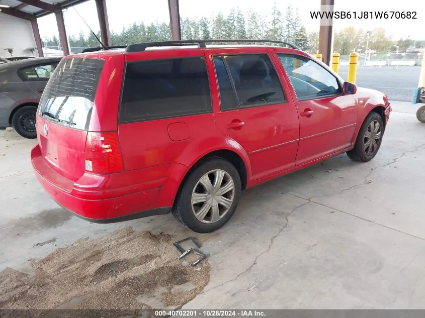 WVWSB61J81W670682 2001 Volkswagen Jetta Gls