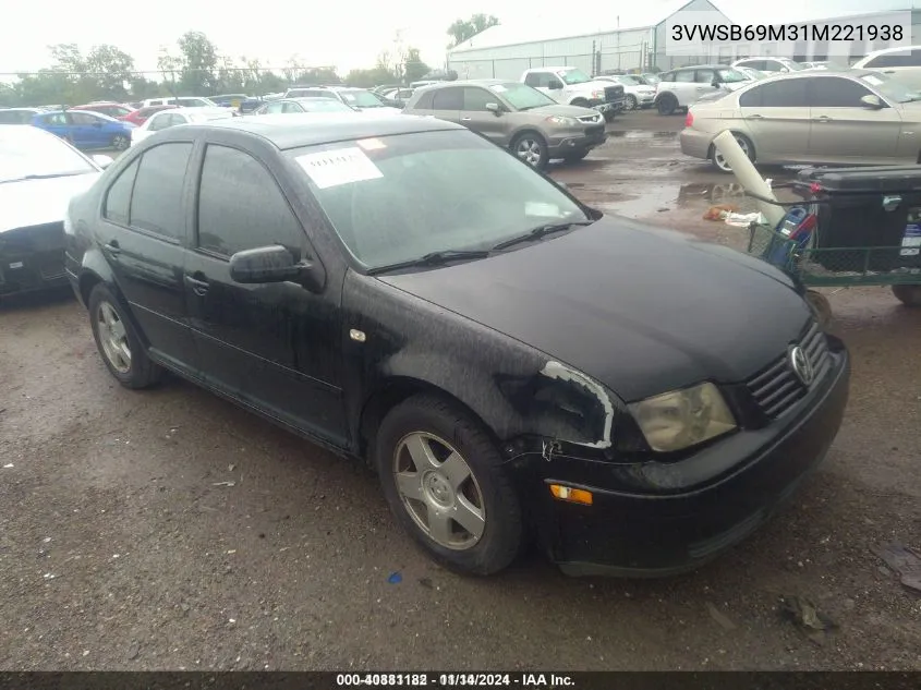 2001 Volkswagen Jetta Gls VIN: 3VWSB69M31M221938 Lot: 40881182