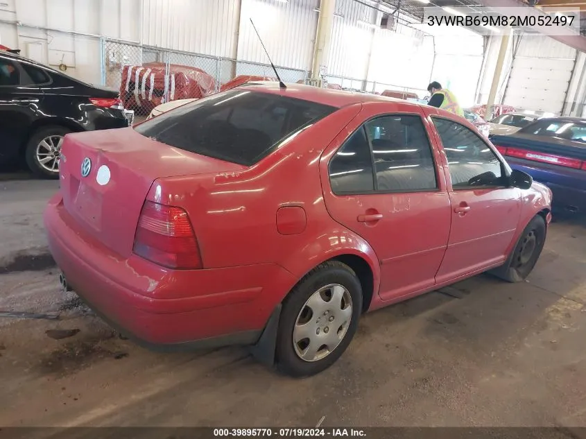 2002 Volkswagen Jetta Gl VIN: 3VWRB69M82M052497 Lot: 39895770