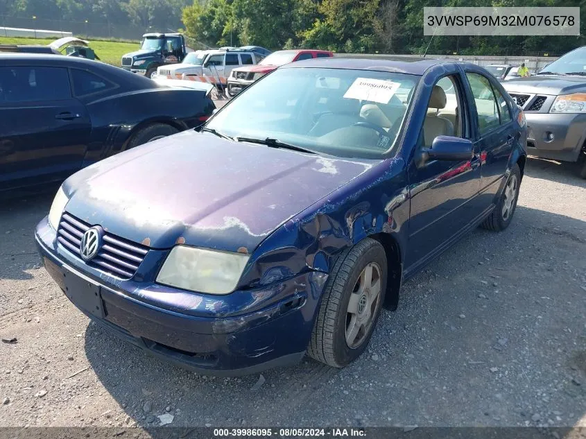 2002 Volkswagen Jetta Gls Tdi VIN: 3VWSP69M32M076578 Lot: 39986095