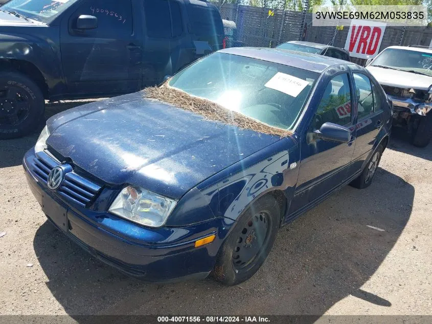 2002 Volkswagen Jetta Gls 1.8L VIN: 3VWSE69M62M053835 Lot: 40071556