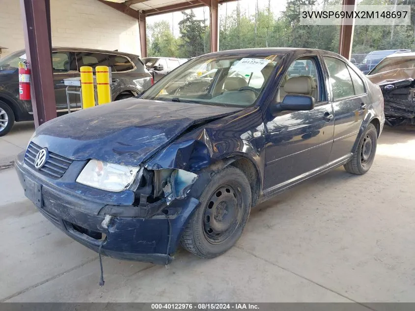 2002 Volkswagen Jetta Gls Tdi VIN: 3VWSP69MX2M148697 Lot: 40122976