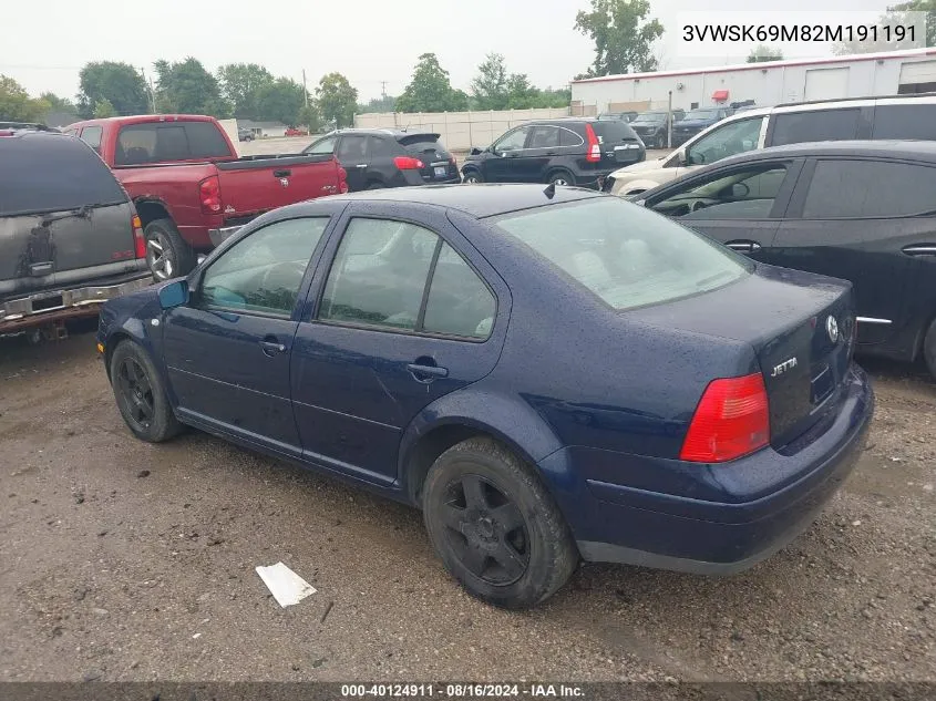 3VWSK69M82M191191 2002 Volkswagen Jetta Gls