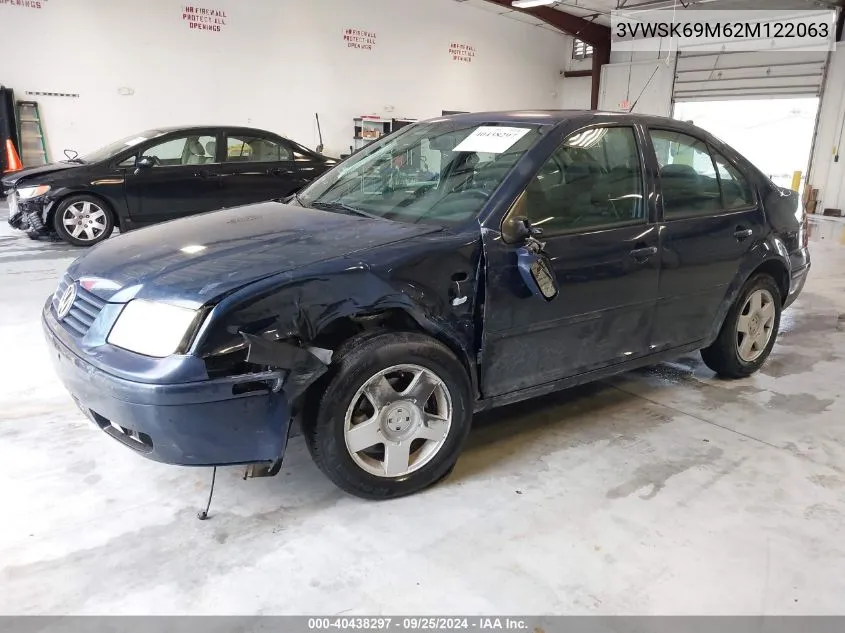 2002 Volkswagen Jetta Gls VIN: 3VWSK69M62M122063 Lot: 40438297