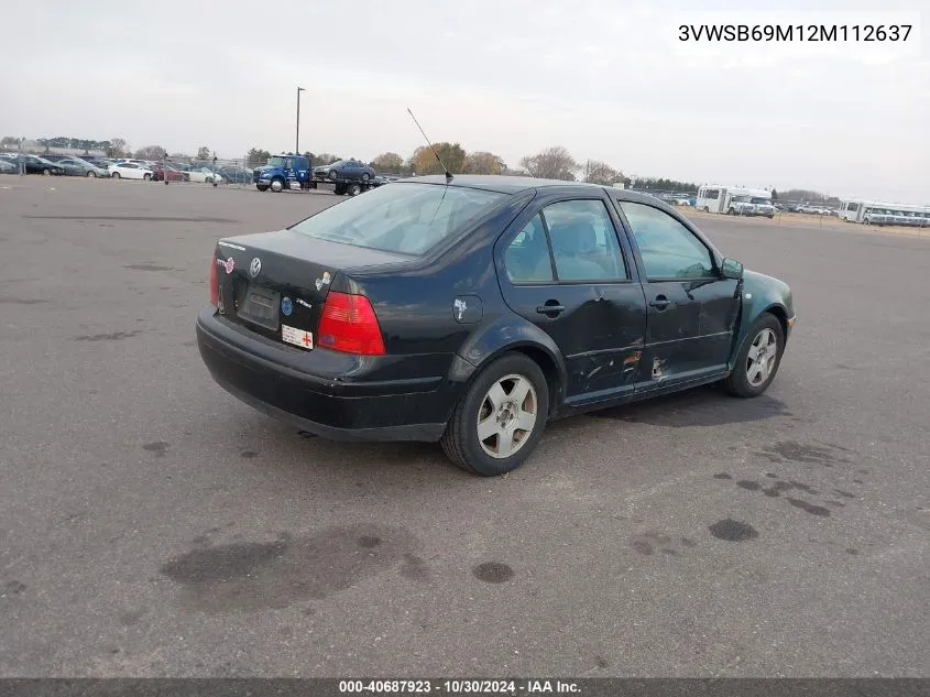 2002 Volkswagen Jetta Gls VIN: 3VWSB69M12M112637 Lot: 40687923