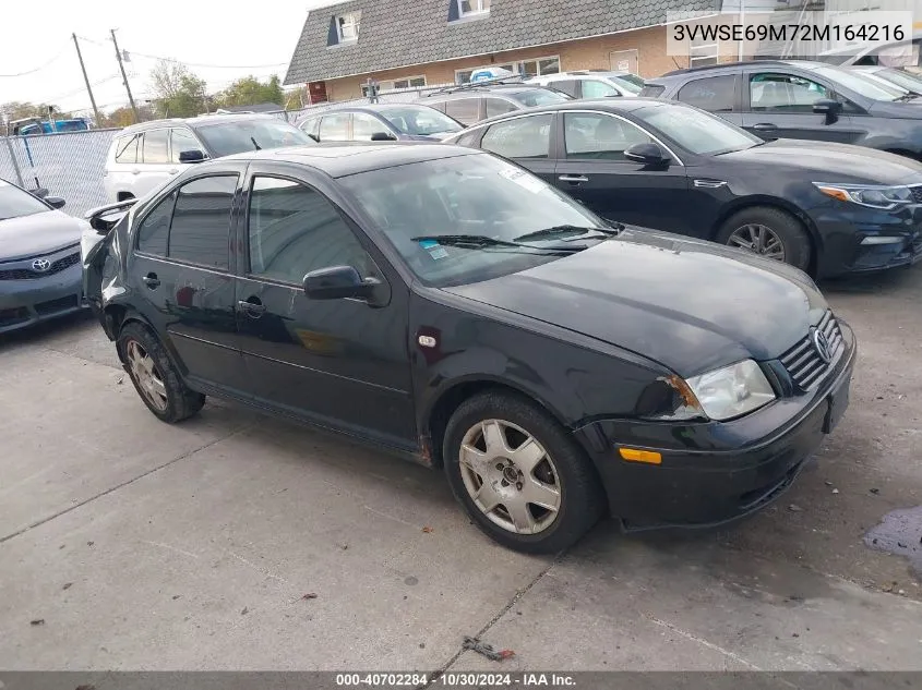 2002 Volkswagen Jetta Gls 1.8L VIN: 3VWSE69M72M164216 Lot: 40702284