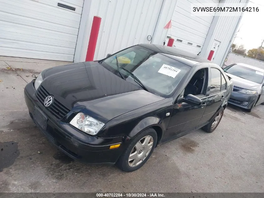 2002 Volkswagen Jetta Gls 1.8L VIN: 3VWSE69M72M164216 Lot: 40702284