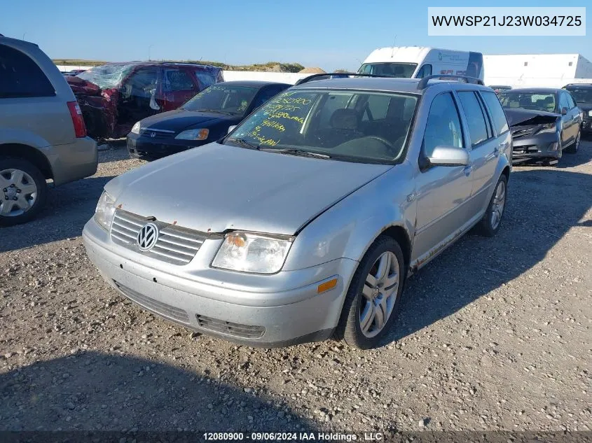 WVWSP21J23W034725 2003 Volkswagen Jetta