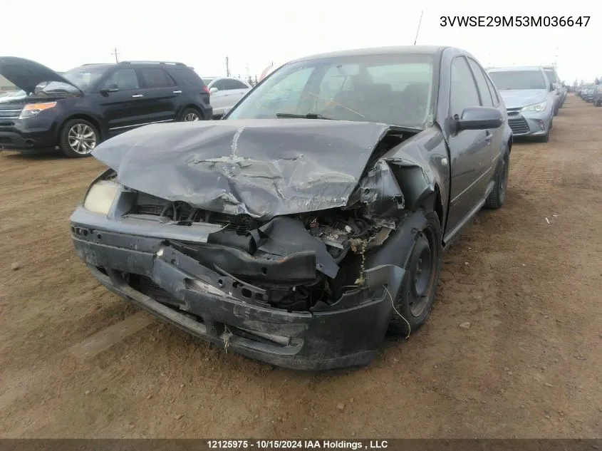 3VWSE29M53M036647 2003 Volkswagen Jetta