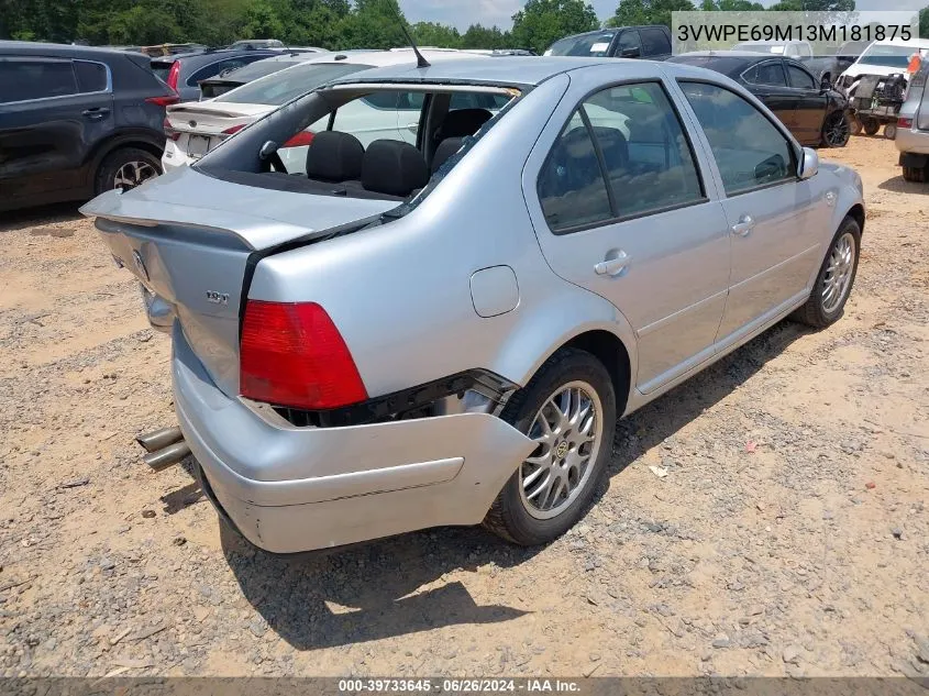 2003 Volkswagen Jetta Wolfsburg Edition VIN: 3VWPE69M13M181875 Lot: 39733645