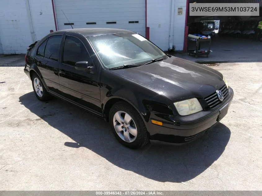 3VWSE69M53M103724 2003 Volkswagen Jetta Gls 1.8T