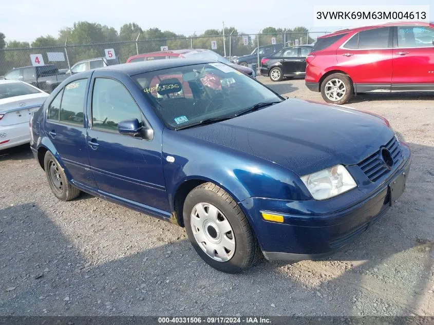 2003 Volkswagen Jetta Gl VIN: 3VWRK69M63M004613 Lot: 40331506