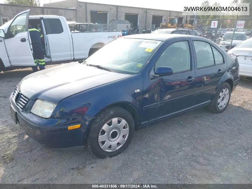 2003 Volkswagen Jetta Gl VIN: 3VWRK69M63M004613 Lot: 40331506