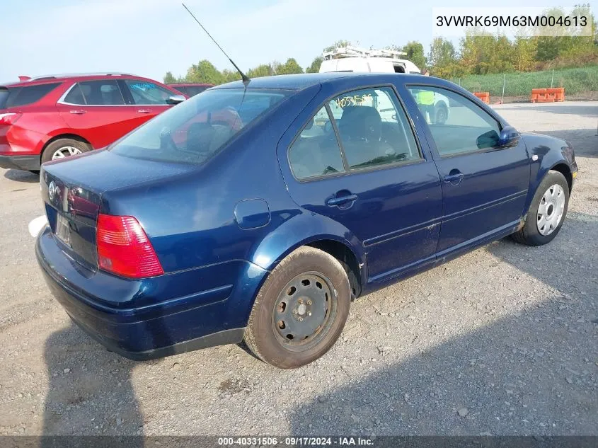 2003 Volkswagen Jetta Gl VIN: 3VWRK69M63M004613 Lot: 40331506