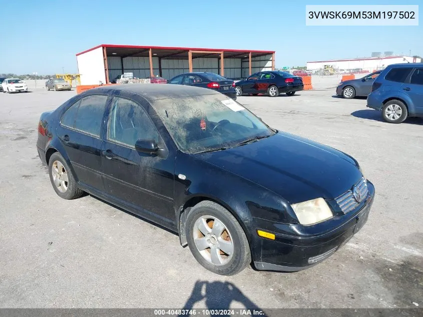 2003 Volkswagen Jetta Gls 2.0L VIN: 3VWSK69M53M197502 Lot: 40483746