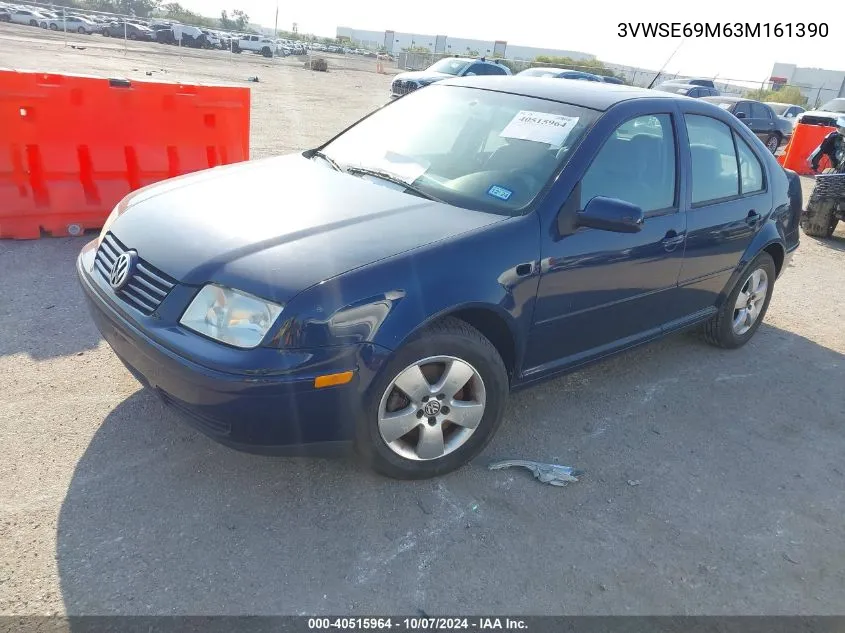 2003 Volkswagen Jetta Gls VIN: 3VWSE69M63M161390 Lot: 40515964