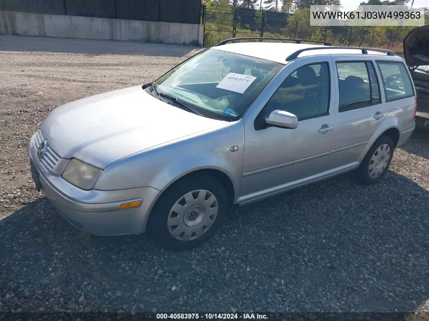 WVWRK61J03W499363 2003 Volkswagen Jetta Gl